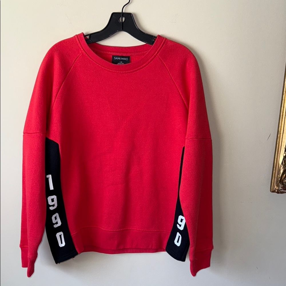 SAMI MIRO VINTAGE Red and Black Crewneck Sweater